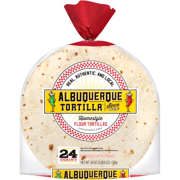 Tortillas & Flat Bread Albuquerque Tortilla Company Homestyle Flour Tortillas hero