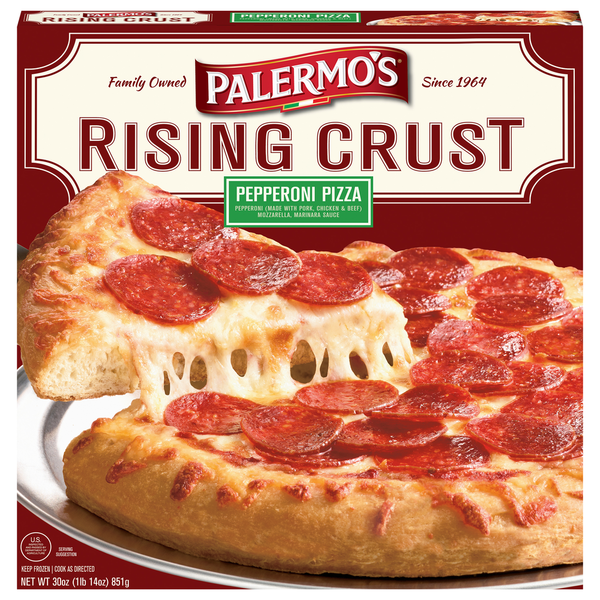 Frozen Pizza Palermo's Primo Thin Pizza, Rising Crust, Pepperoni hero