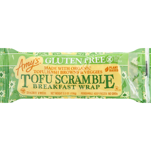 Amy's Kitchen Gluten Free Tofu Scramble Breakfast Wrap hero