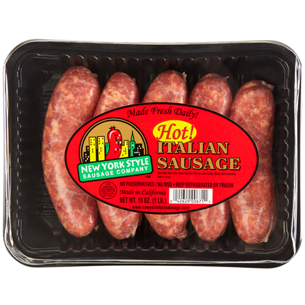 Hot Dogs, Bacon & Sausage New York Sausage Co Hot! Italian Sausage hero