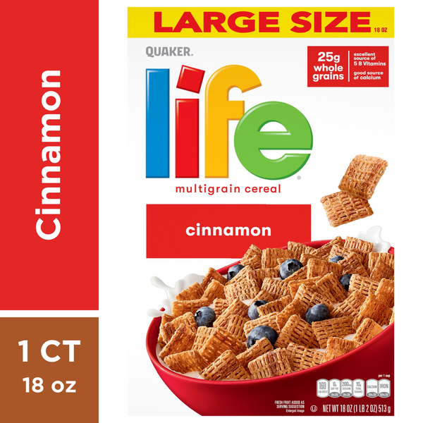 Cereal Life Cereal, Multigrain, Cinnamon, Large Size hero