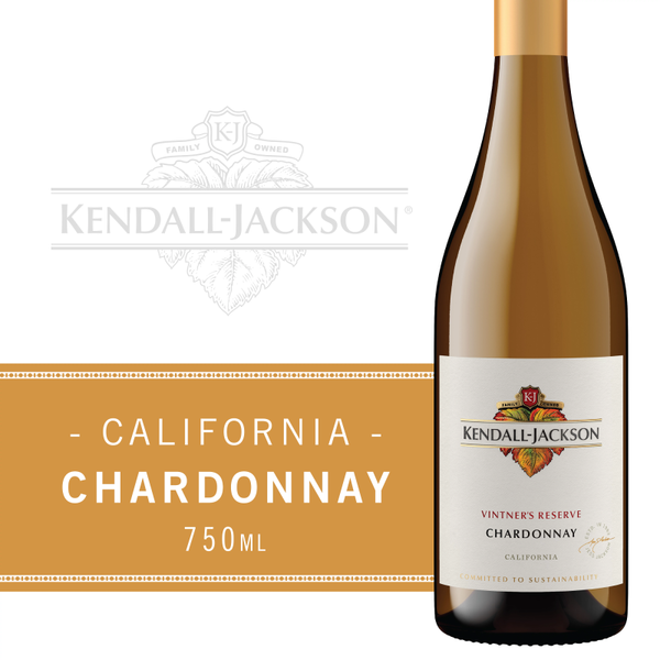 Domestic Chardonnay Kendall-Jackson Chardonnay Vintner's Reserve California White Wine hero