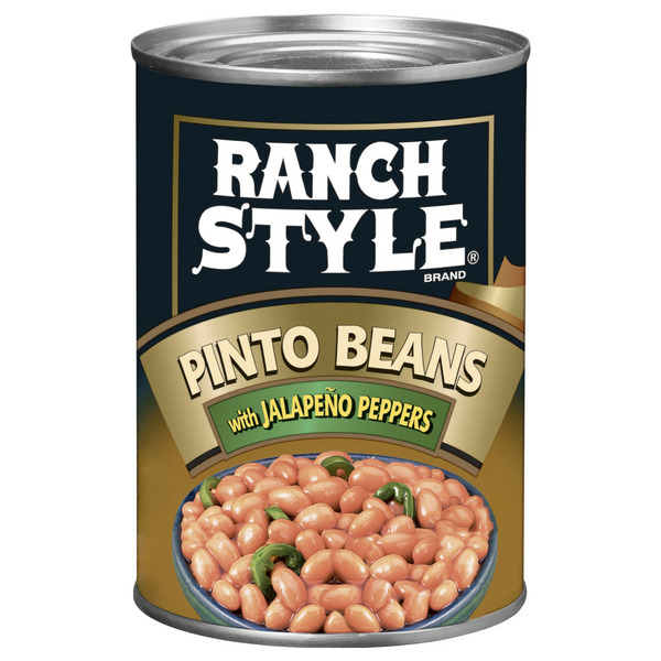 Canned Meals & Beans Ranch Style Pinto Beans With Jalapeno Peppers, Canned Beans hero