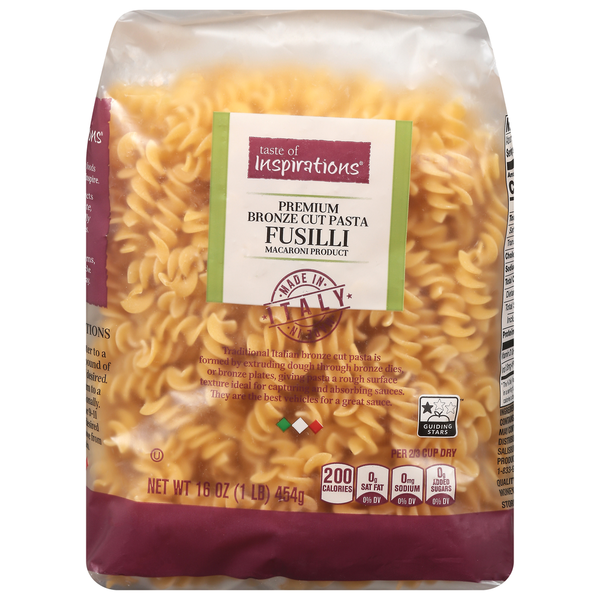 Dry Pasta Taste of Inspirations Pasta, Bronze Cut, Premium, Fusilli hero