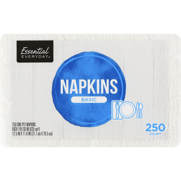 Paper Goods Essential Everyday Napkins, Basic, One-Ply hero