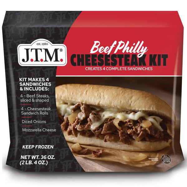 Frozen Meals J.t.m. Beef Philly Cheesesteak Kit hero