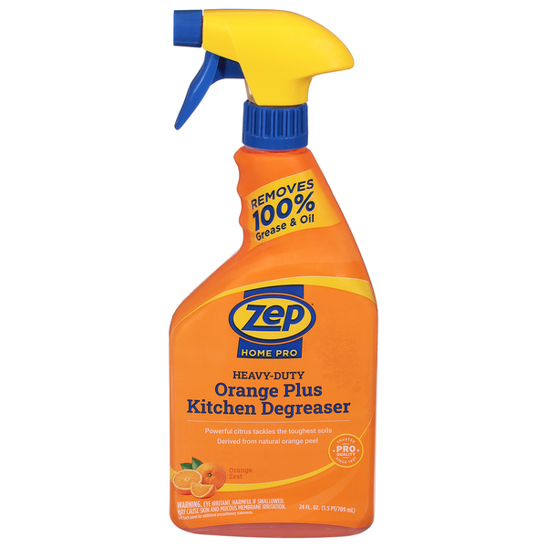 Cleaning Products Zep Kitchen Degreaser, Orange Plus, Heavy-Duty, Orange Zest hero