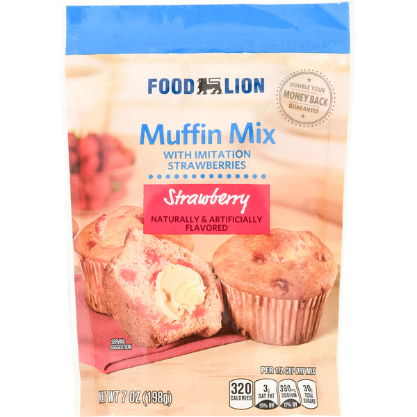 Doughs, Gelatins & Bake Mixes Food Lion Strawberry Muffin Mix hero