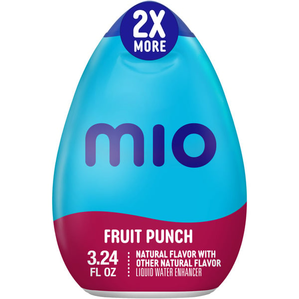 Water, Seltzer & Sparkling Water MiO Fruit Punch Naturally Flavored Liquid Water Enhancer with 2X More hero