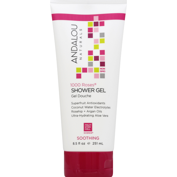 Body Care | Lotion, Sunscreen Andalou Naturals Shower Gel, Soothing, 1000 Roses hero