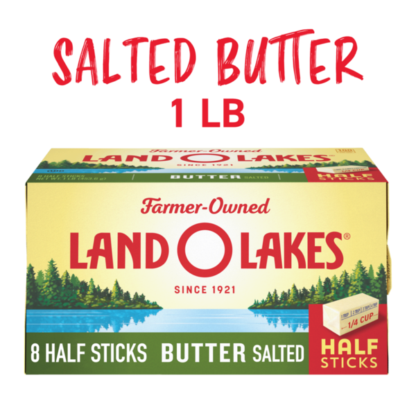 Packaged Creams & Cheeses Land O Lakes Salted Butter in Half Sticks hero