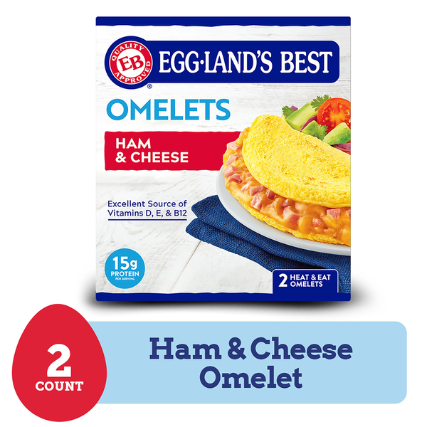 Frozen Breakfast Eggland's Best Ham & Cheese Frozen Omelet, 2 count hero