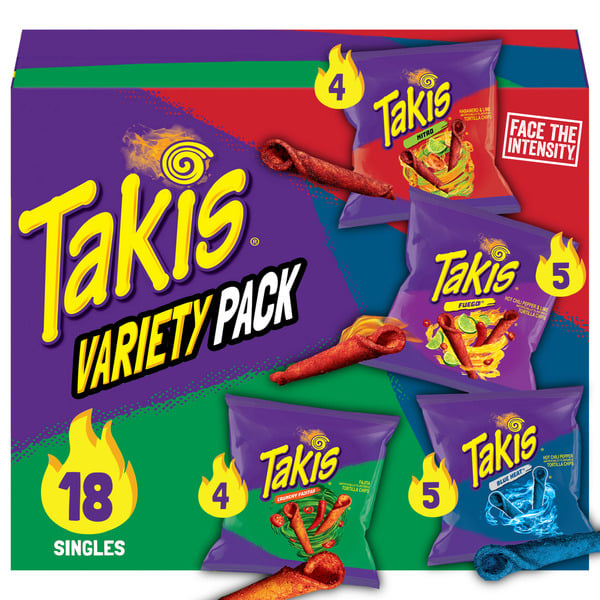 Takis Assorted Rolled Tortilla Chips Variety Pack hero