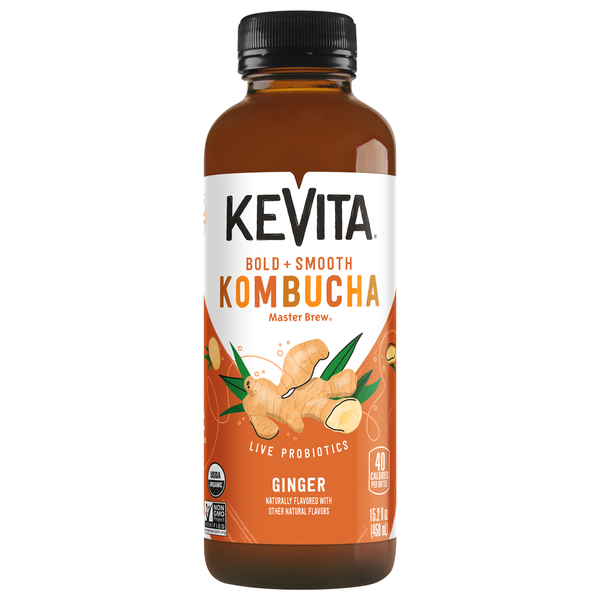 Kombucha KeVita Kombucha, Ginger, Bold + Smooth hero