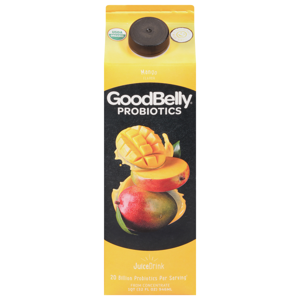 Refrigerated Beverages GoodBelly Juice Drink, Mango hero