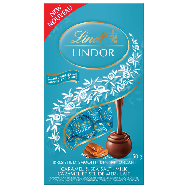 Candy & Chocolate Lindt Caramel and Sea Salt Milk Chocolate Truffles, 150-Gram Bag hero