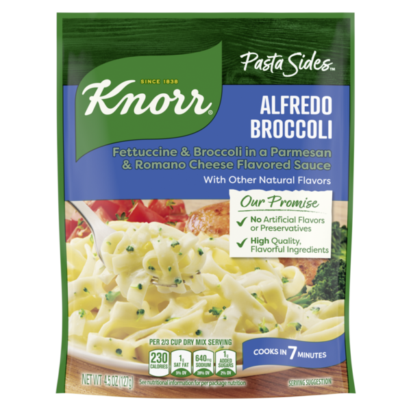 Instant Foods Knorr Pasta Sides Alfredo Broccoli Fettuccine hero