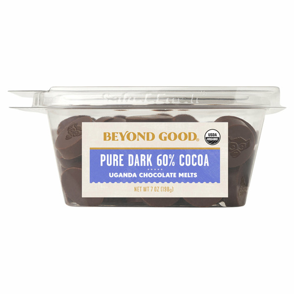 Beyond Good Pure Dark 60% Cocoa Uganda Chocolate Melts hero