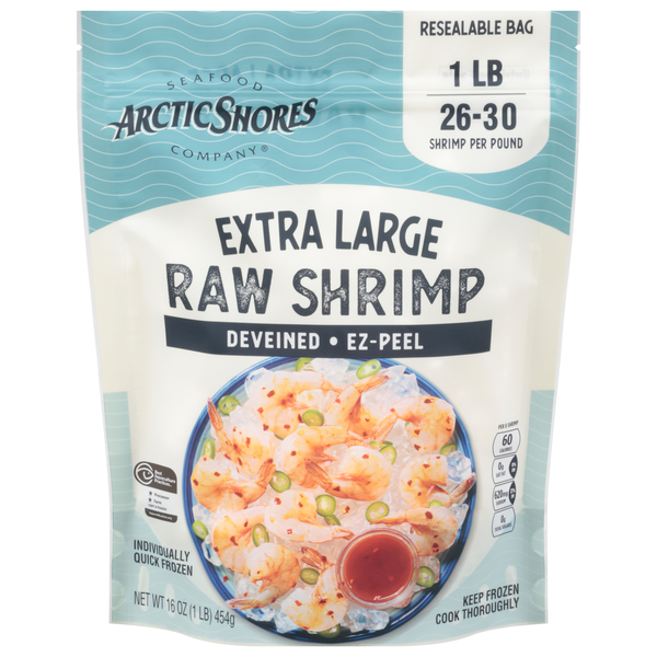 Packaged Seafood Artic Shores Shrimp, Raw, Extra Large hero