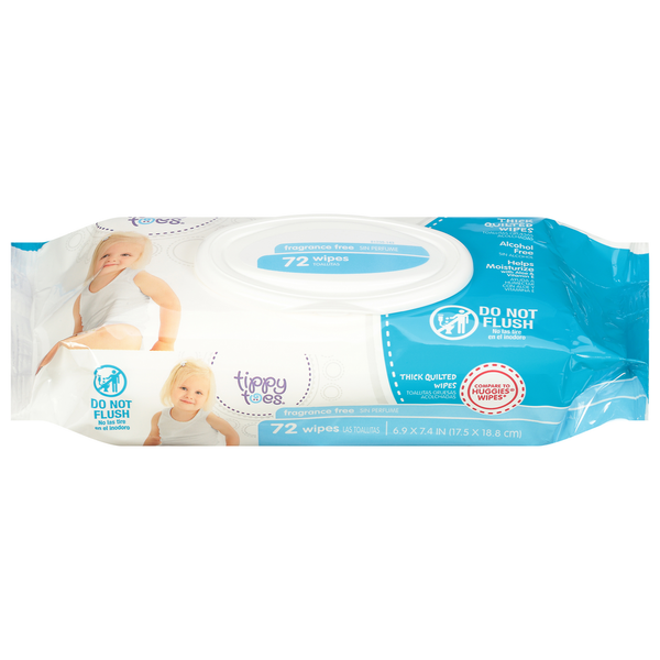 Diapers & Wipes Tippy Toes By TopCare BabySoft Baby Wipes Fragrance Free hero