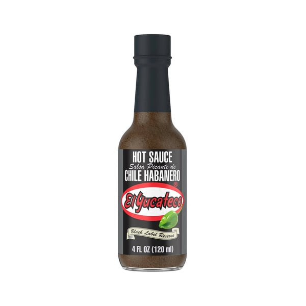 Latino Foods El Yucateco Black Label Reserve Chile Habanero Hot Sauce hero