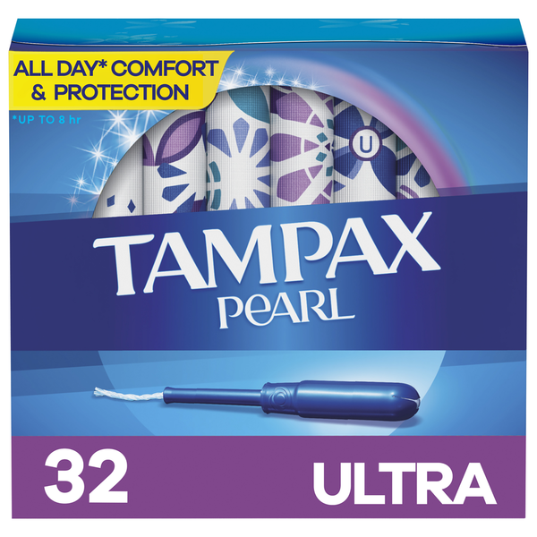 Feminine Care TAMPAX Pearl Tampons Ultra Absorbency hero