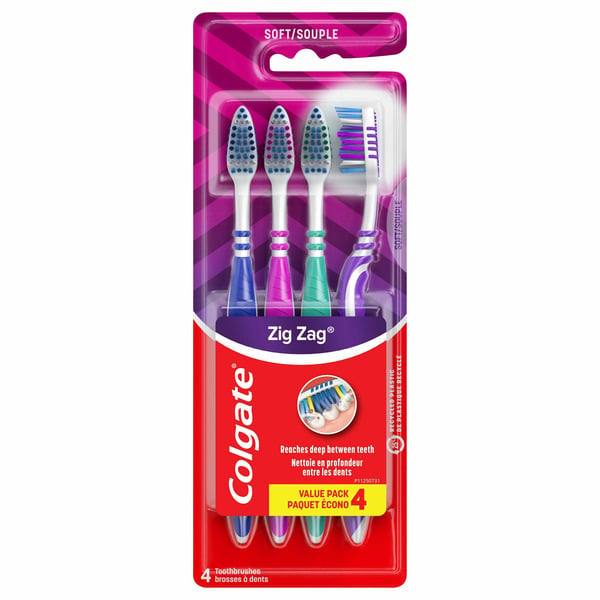 Oral Hygiene Colgate ZigZag Soft Toothbrush Pack for Deep Clean with Tongue Cleaner hero