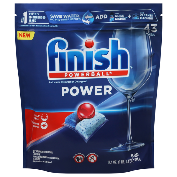 Finish Dishwasher Detergent, Automatic, Power, Tabs hero