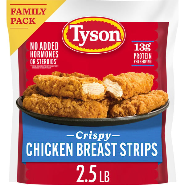 Frozen Meat & Seafood Tyson Fully Cooked Crispy Chicken Strips hero