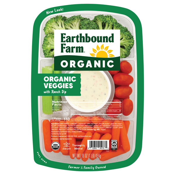 Packaged Vegetables & Fruits Earthbound Farm Organic Veggies with Ranch Dip hero