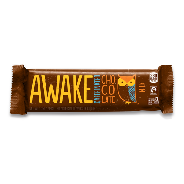 AWAKE Chocolate Caffeinated Milk Chocolate Bar hero