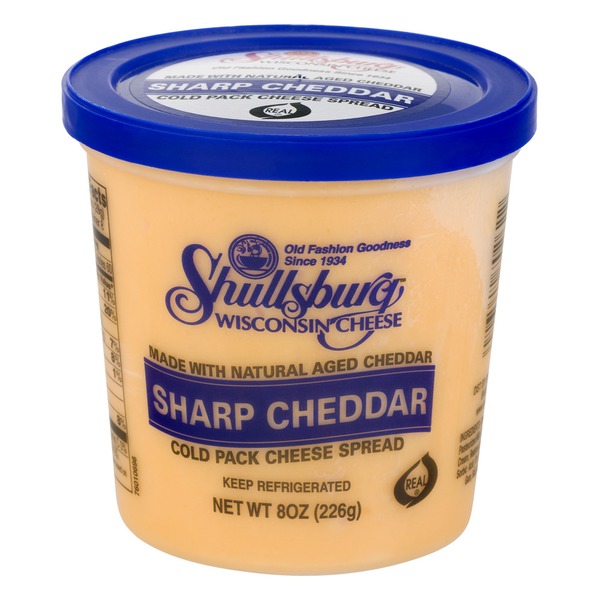 Specialty Cheeses Shullsburg Creamery Cold Pack Cheese Spread Sharp Cheddar hero