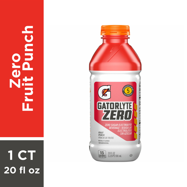 Water, Seltzer & Sparkling Water Gatorlyte Electrolyte Beverage, Zero Sugar, Fruit Punch hero