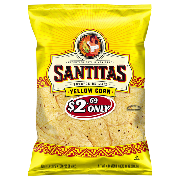 SANTITAS Tortilla Chips, Yellow Corn hero