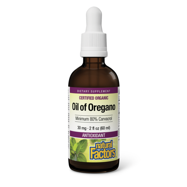 Cold, Flu & Allergy Natural Factors Oil Of Oregano 80% Carvacrol Certified Organic hero