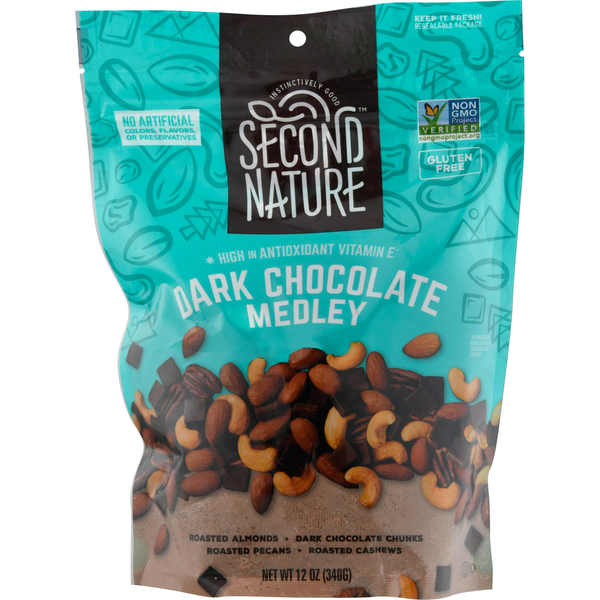 Nuts, Seeds & Dried Fruit Second Nature Dark Chocolate Medley hero