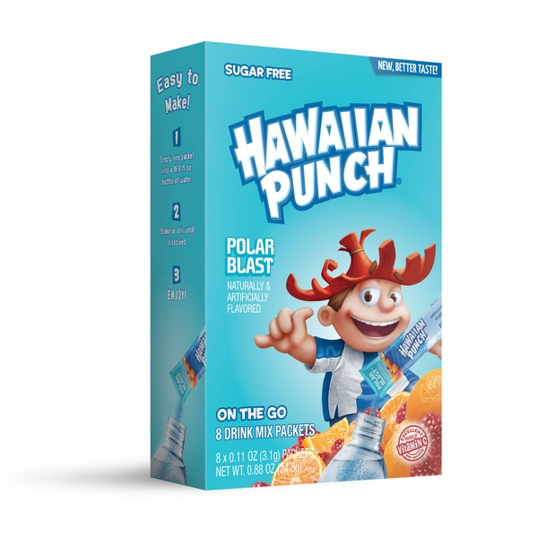 Cocoa & Drink Mixes Hawaiian Punch Drink Mix, Sugar Free, Polar Blast, On the Go hero