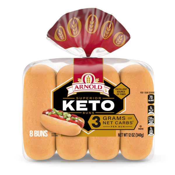 Packaged Bread Arnold 8 count, Keto Buns hero