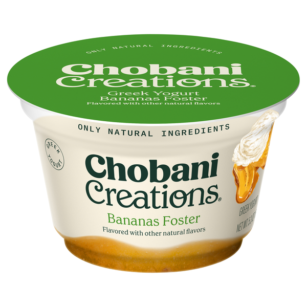 Yogurt Chobani Yogurt, Greek, Bananas Foster hero