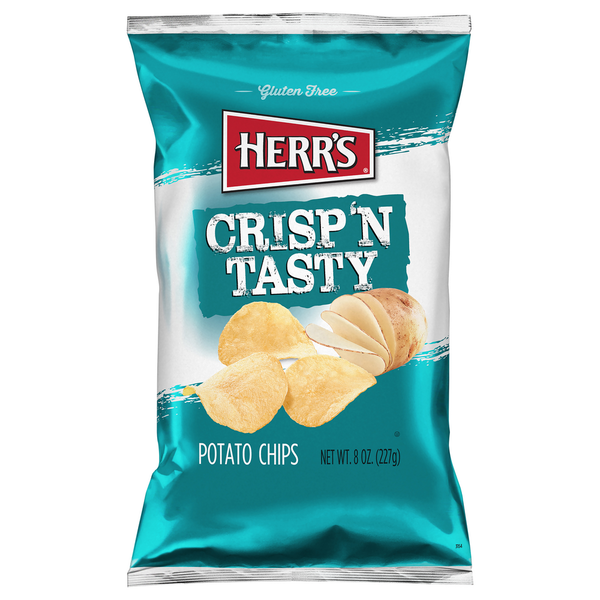 Chips & Pretzels Herr's Potato Chips, Crisp 'n Tasty hero