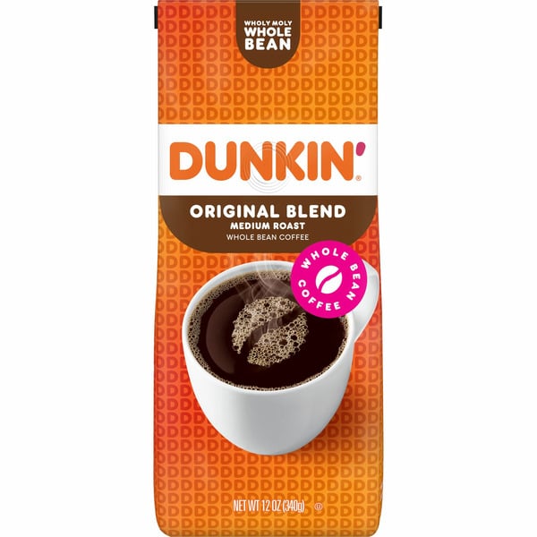 Coffee Grounds and Whole Beans Dunkin' Whole Bean Coffee hero