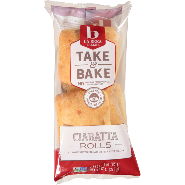 Bread La Brea Rolls, Ciabatta, 4 Pack hero