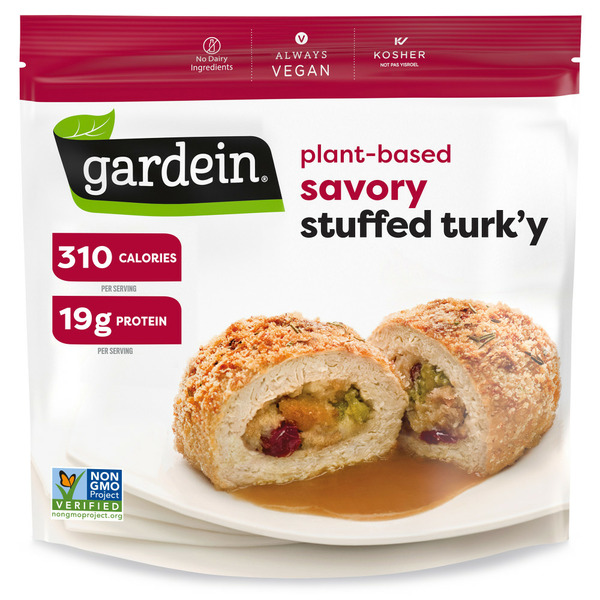 Prepared Meals Gardein Plant-Based Savory Stuffed Turk'y, Vegan Food, Frozen Food hero