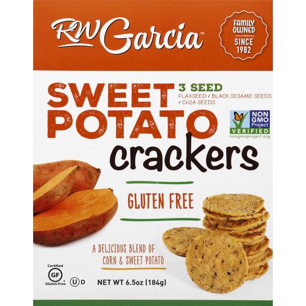 Crackers RW Garcia Crackers, Sweet Potato, 3 Seed hero