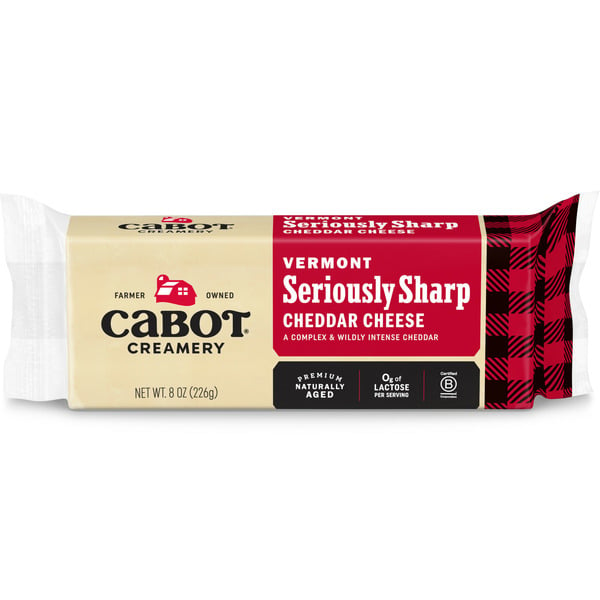 Packaged Cheese Cabot Aged Seriously Sharp Cheddar Cheese hero