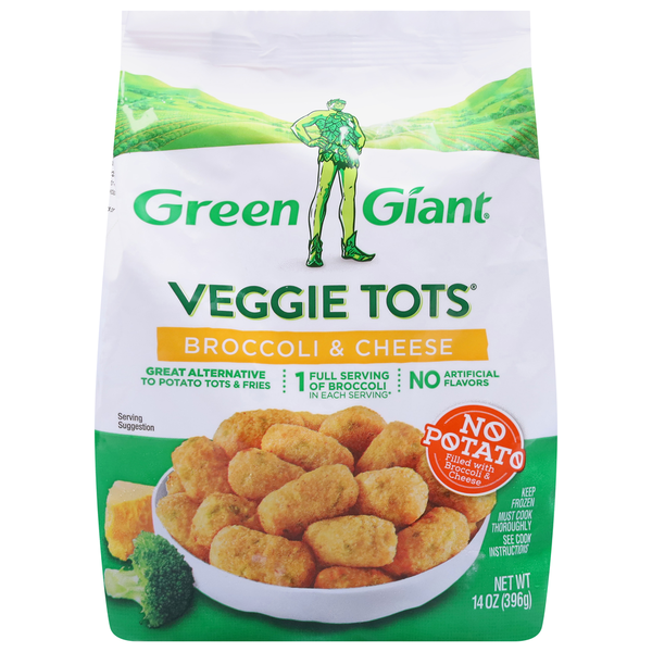 Frozen Fruit & Vegetables Green Giant Broccoli & Cheese Veggie Tots hero