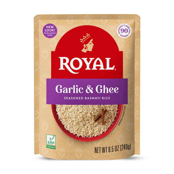 Instant Foods Royal Ready to Eat Microwave Garlic & Ghee, Seasoned Basmati Rice hero