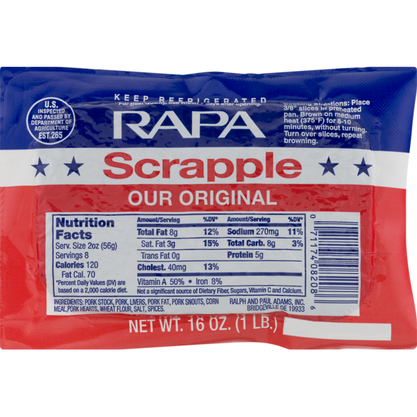 Packaged Poultry RAPA Scrapple Scrapple Turkey hero