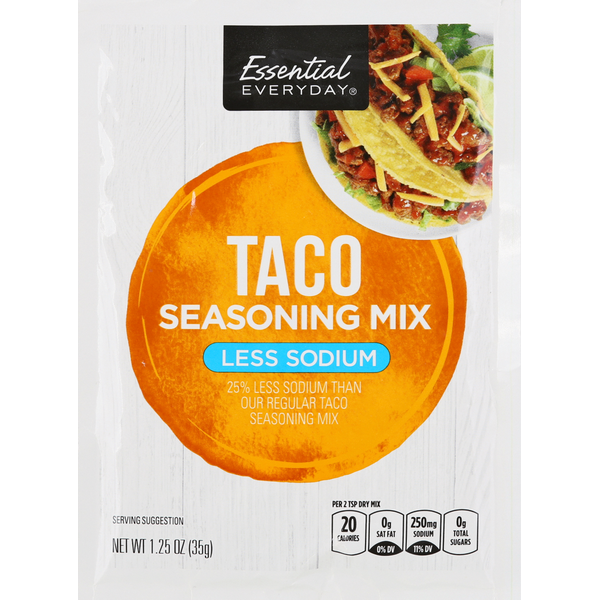 Spices & Seasonings Essential Everyday Taco Seasoning Mix, Less Sodium hero