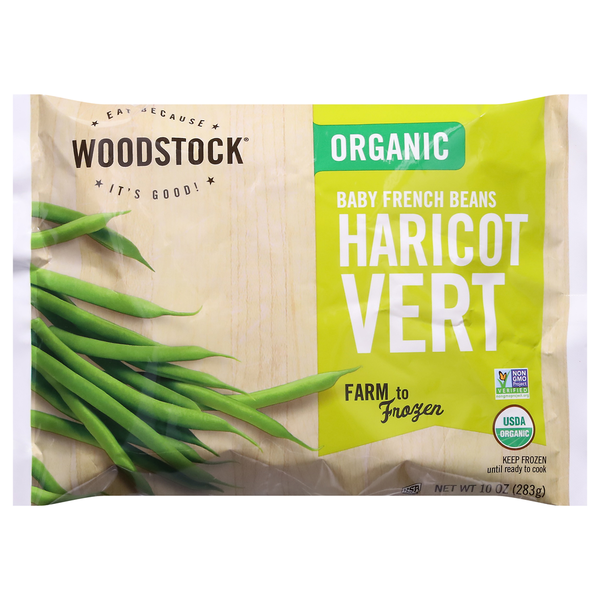 Frozen Vegetables, Beans & Grains WOODSTOCK Organic Baby French Beans hero